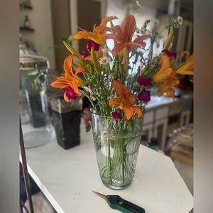 Vintage Neiman Marcus Large Leaded Crystal Vase EUC Art Deco MCM FLW